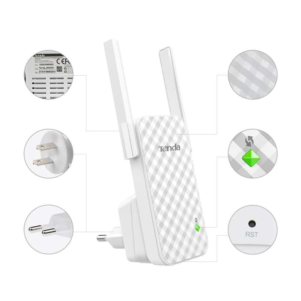 Access Point Menzil Genişletici 300Mbps 2 Anten Tenda A9