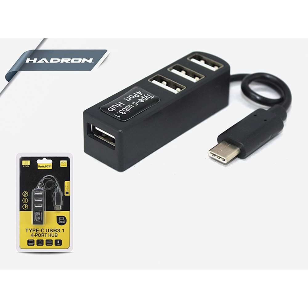 Usb Çoğaltıcı Type-C Telefon Uyumlu 4 Port Hadron HDX7015