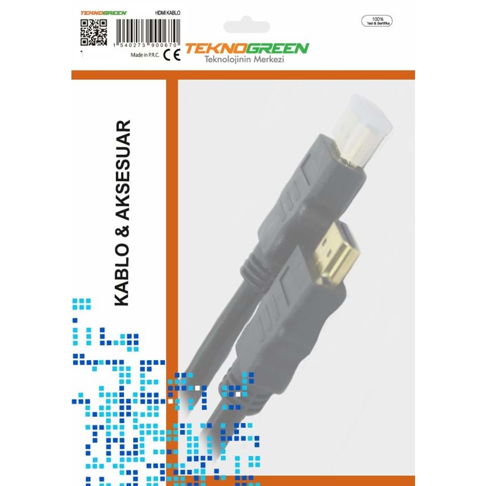 Hdmı Kablo 1.5 M Teknogreen TKH-100