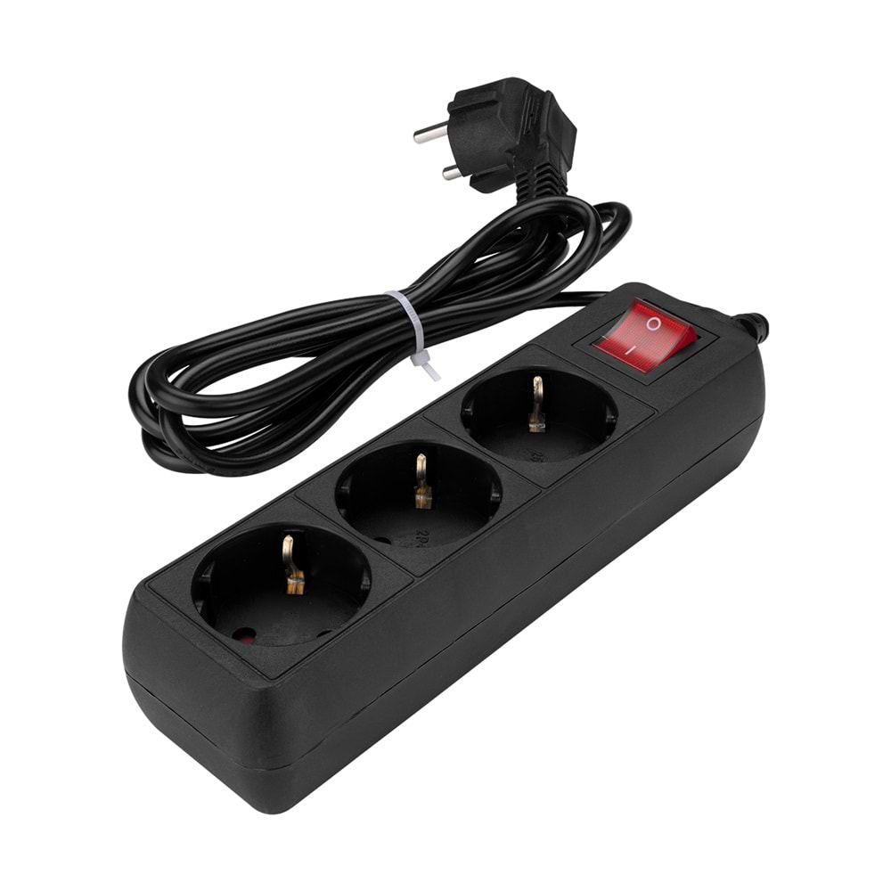 Priz 3 Lü 1.5 Metre Akım Korumalı Anahtarlı S-link SPG3-X-3