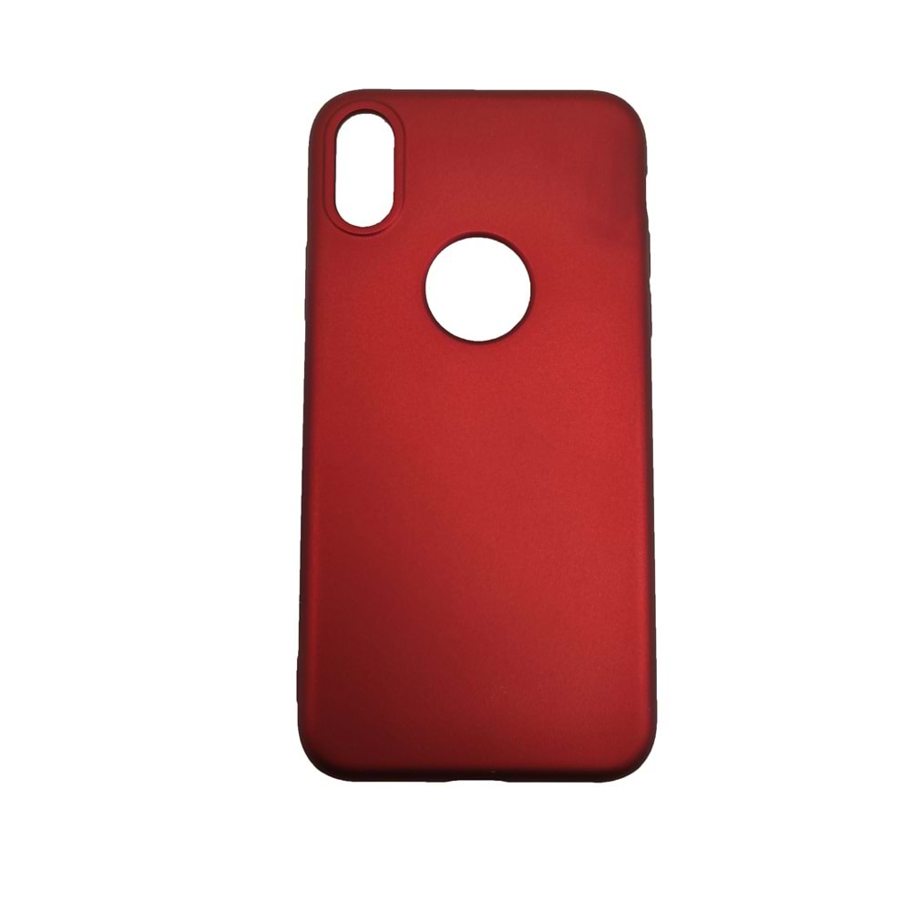 İphone X Ve XS Kılıf Rubber Silikon Kırmızı