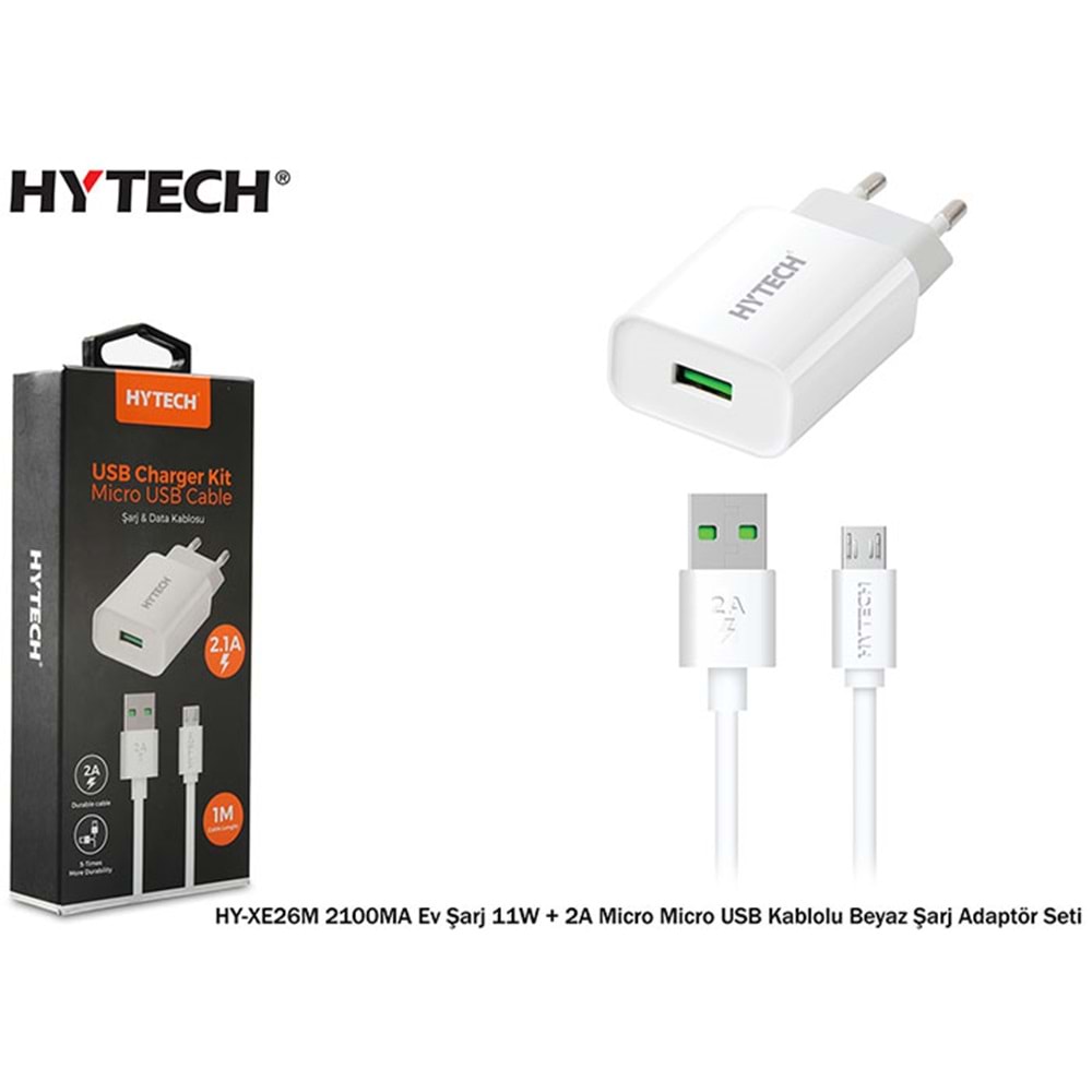 Şarj Aleti Takım Micro 5V 2.1 Amper Hytech HY-XE26M