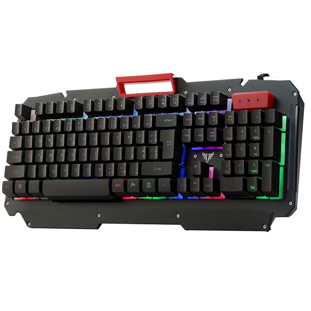 Klavye Q Oyuncu Gökkuşağı Aydınlatmalı Metal Everest KB-R800 METAFOR