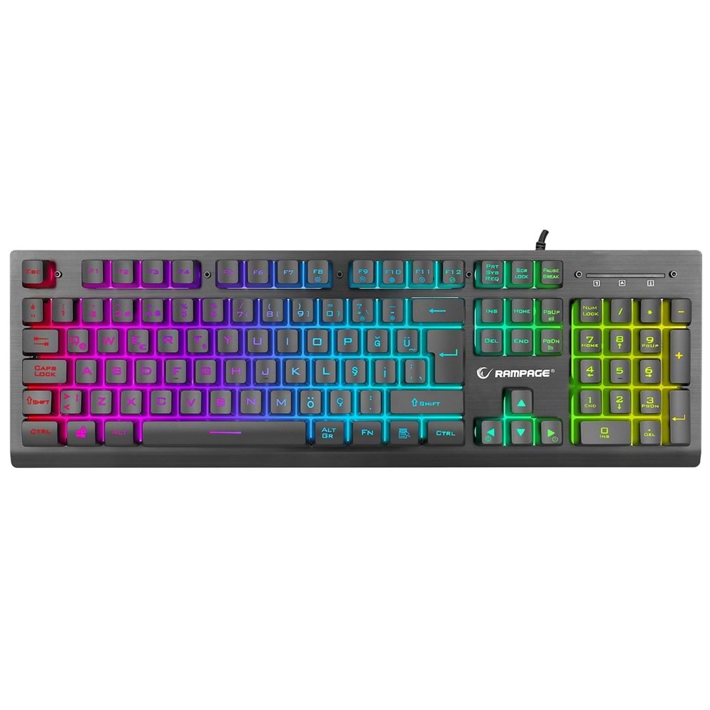 Klavye Oyuncu Gaming RGB Aydınlatmalı Rampage MIRACLE K2