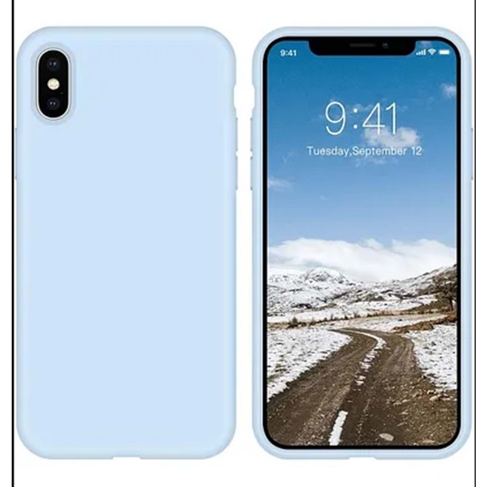 İphone X Ve XS Kılıf Cappy Silikon Açık Mavi