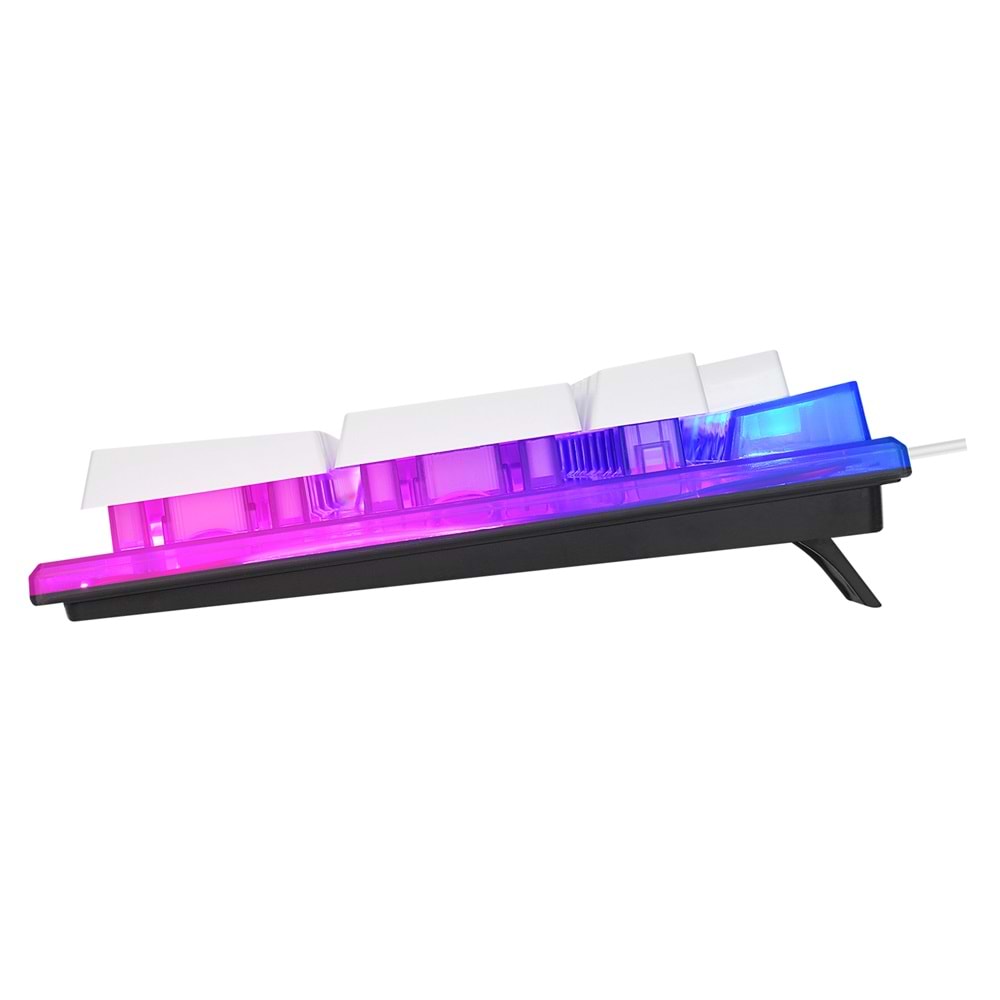 Klavye Mouse Set Oyuncu Gökkuşağı Aydınlatmalı Everest KM-198 Luminax Beyaz