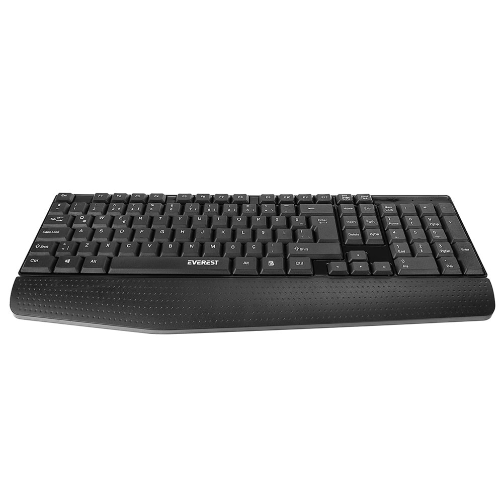 Klavye Standart Q Kablolu Bilek Destekli Everest KB-951U