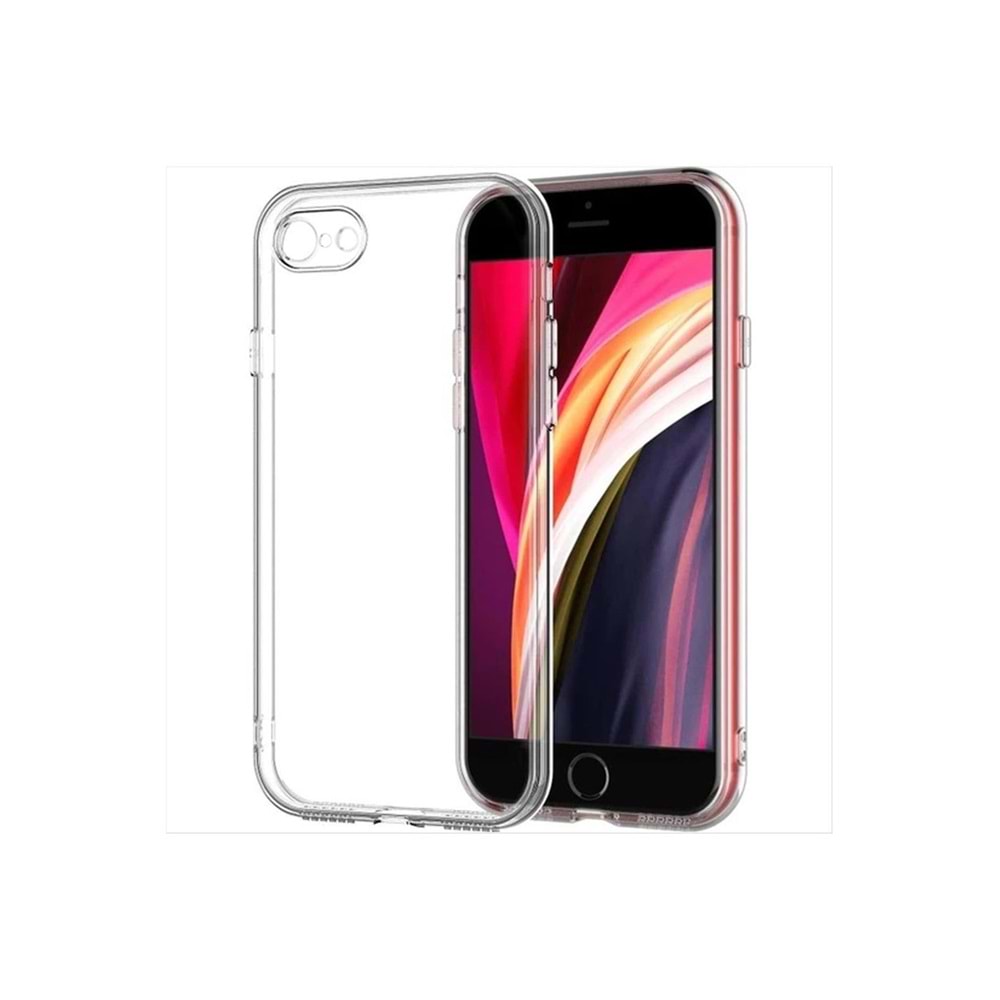 İphone 7G-8G-SE2 Kılıf Kamera Korumalı Şeffaf Silikon
