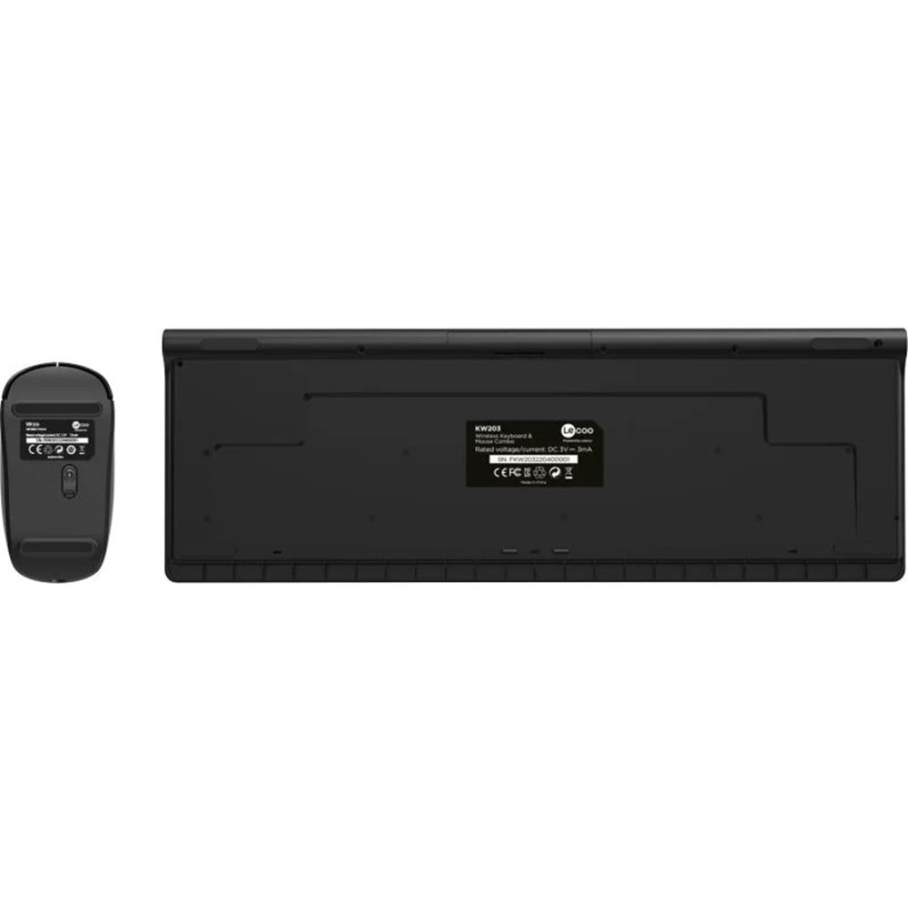 Klavye Mouse Set Kablosuz Türkçe Q Lenovo Lecoo KW203 Siyah