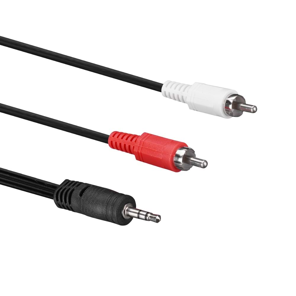 3.5 MM. Aux To 2Rca Ses Kablosu 3 M S-link SL-872