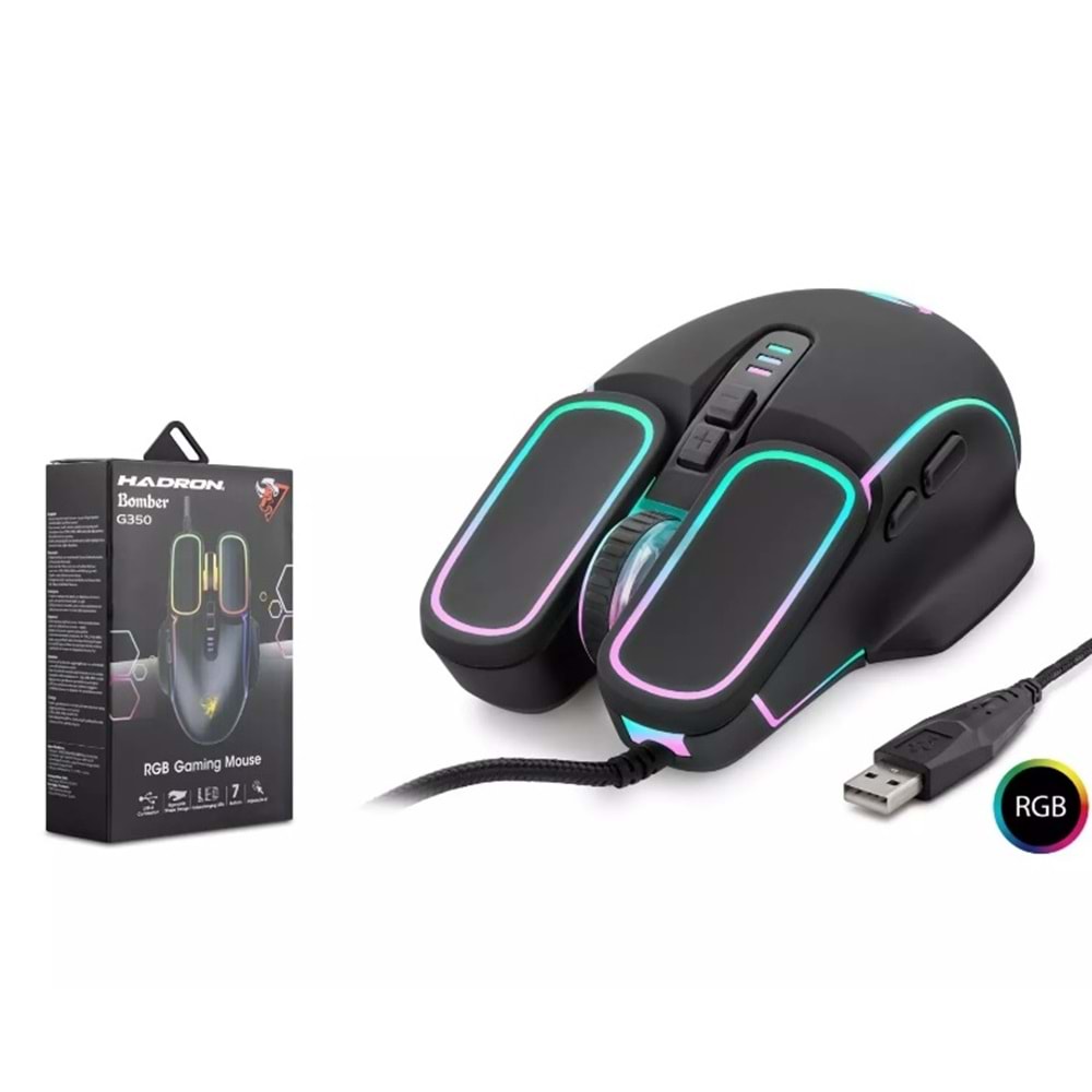 Mouse Oyuncu 6400 Dpi Rbg Hadron Bomber G350