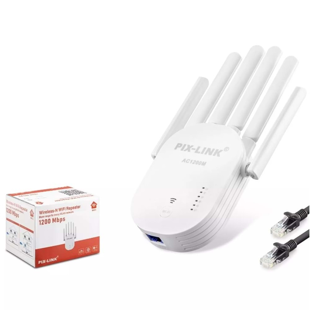 Access Point Router Repeater 1200 Mbps 6 Anten Pix-Link Wr60T