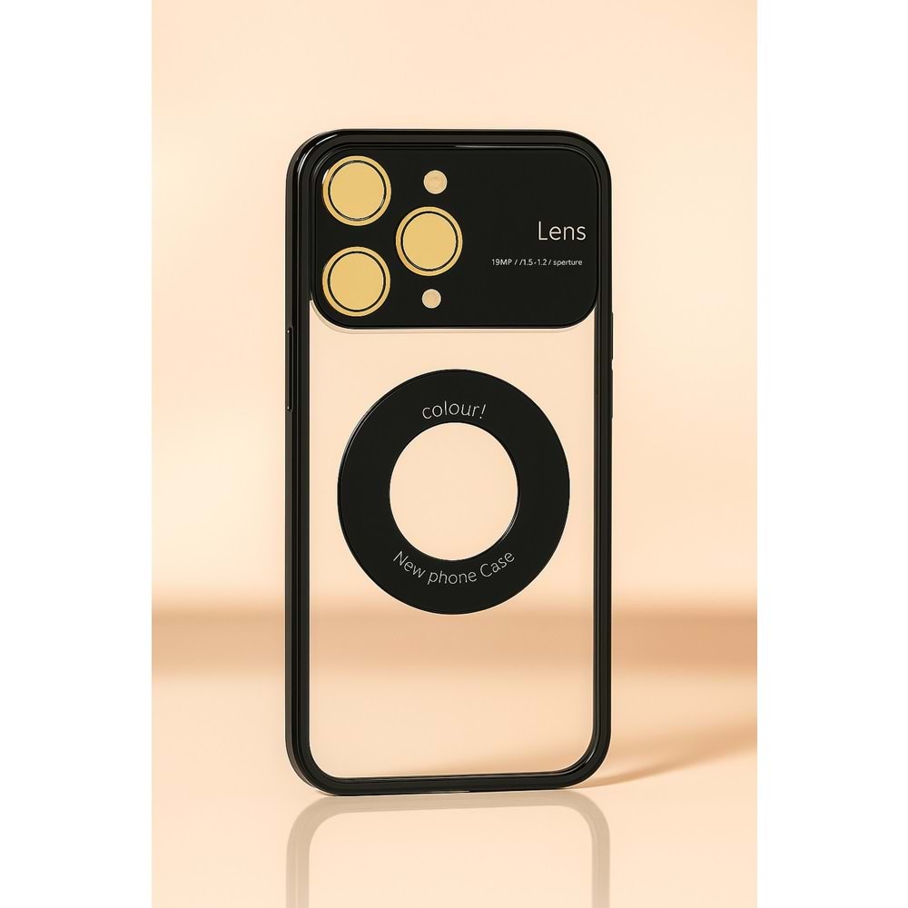 İphone 15 Pro Kılıf Kamera Korumalı Magsafe Colourl Siyah