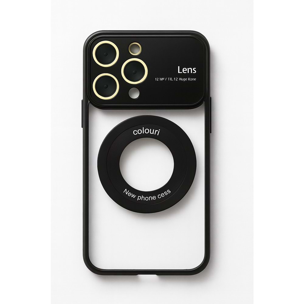 İphone 14 Pro Kılıf Kamera Korumalı Magsafe Colourl Siyah
