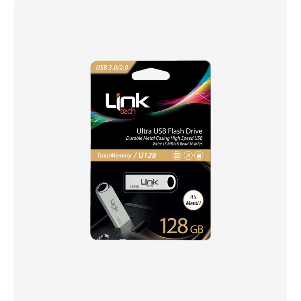 Flash Bellek 128 GB Metal Usb 3.0 Link Tech U128
