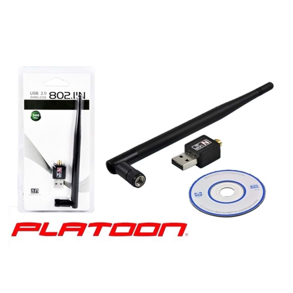 Wireless Adaptör 150 Mbps Antenli Platoon PL-9339