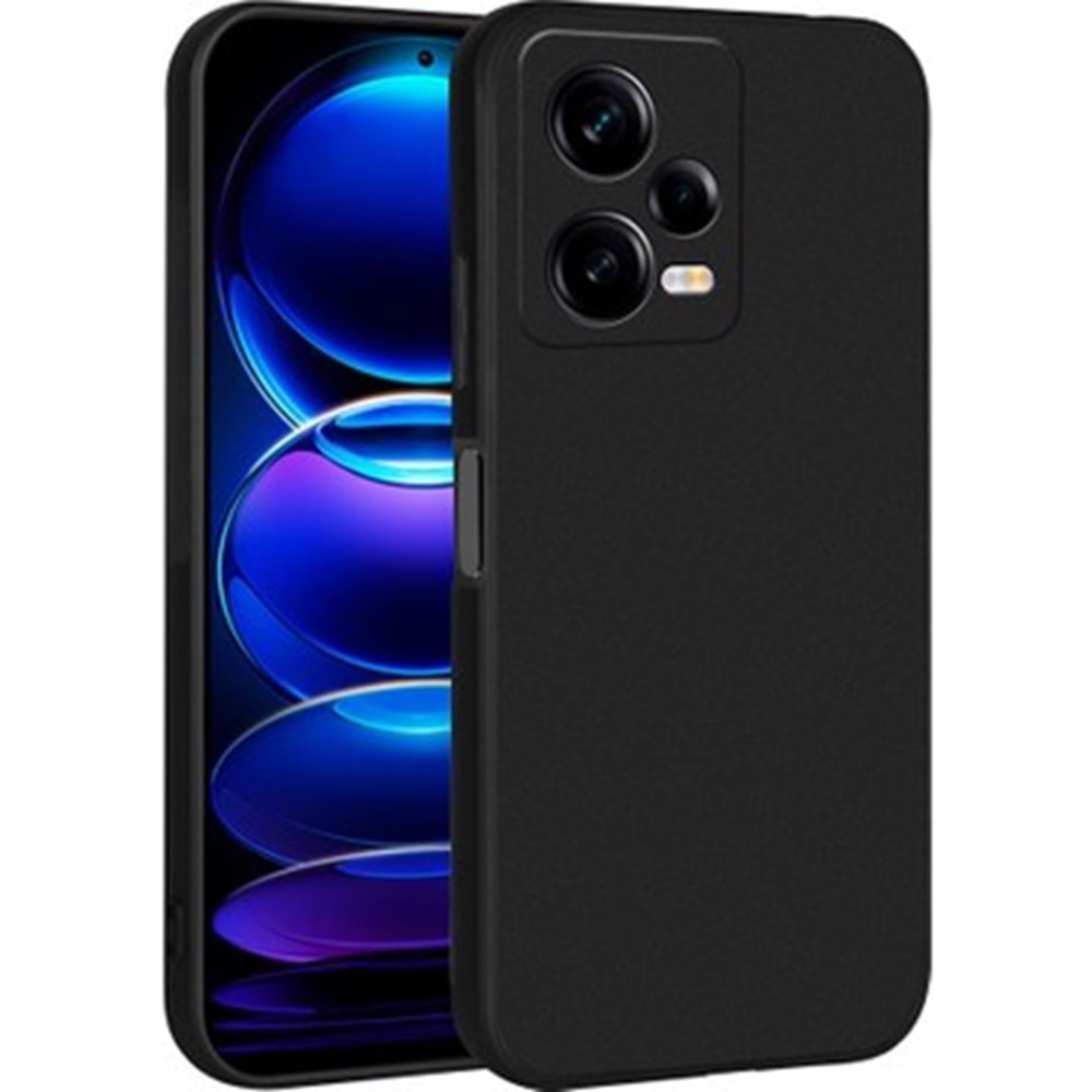 Kılıf Xiaomi Redmi Note 12 Pro 5G Rubber Silikon Siyah
