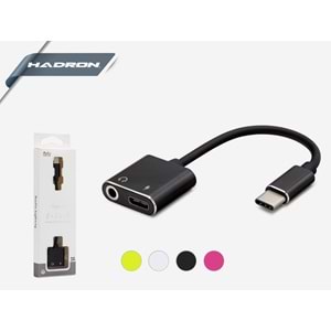 Type-C To Aux Ve Şarj Çevirici Adaptör Hadron HD4628 HDX1009