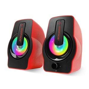 Hoparlör Speaker Usb 6W Rgb Ledli Rampage Falsetto RMS-G7 Kırmızı