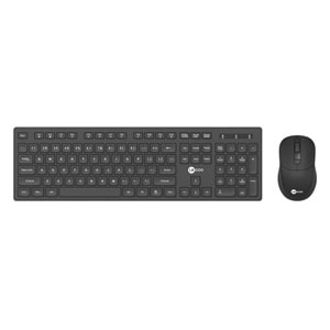 Klavye Mouse Set Kablosuz Türkçe Q Lenovo Lecoo KW201 Siyah