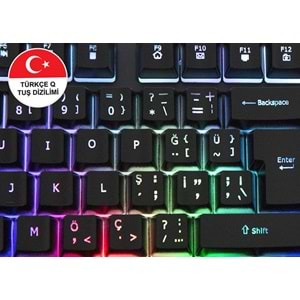 Klavye Q Oyuncu Gökkuşağı Aydınlatmalı Metal Everest KB-R800 METAFOR