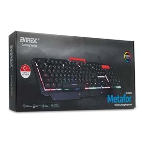 Klavye Q Oyuncu Gökkuşağı Aydınlatmalı Metal Everest KB-R800 METAFOR