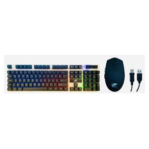Klavye Mouse Set Oyuncu Işıklı Razador RS-601 Fury