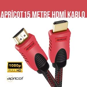 Hdmı Kablo 15 Metre Örgülü Apricot AP-HDK15