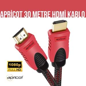 Hdmı Kablo 30 Metre Örgülü Apricot AP-HDK30