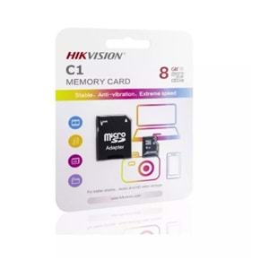 Hafıza Kartı 8 GB Class 10 HIKVISION HS-TF-C1/8G
