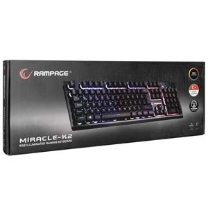 Klavye Oyuncu Gaming RGB Aydınlatmalı Rampage MIRACLE K2