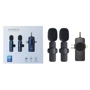 Mikrofon Yaka 2 Adet Kablosuz Type-c Lightning Aux 3 İn 1 Platoon PL-2452