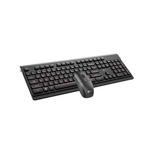 Klavye Mouse Set Kablosuz Türkçe Q Lenovo Lecoo KW203 Siyah