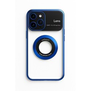 İphone 15 Pro Max Kılıf Kamera Korumalı Magsafe Colourl Mavi