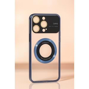 İphone 15 Pro Kılıf Kamera Korumalı Magsafe Colourl Mavi