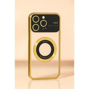İphone 15 Pro Kılıf Kamera Korumalı Magsafe Colourl Gold