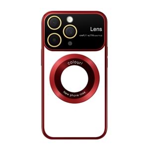 İphone 13 Pro Kılıf Kamera Korumalı Magsafe Colourl Koyu Kırmızı