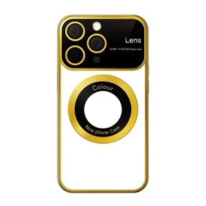İphone 13 Pro Kılıf Kamera Korumalı Magsafe Colourl Gold