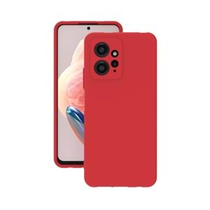 Kılıf Xiaomi Redmi Note 12 Rubber Silikon Kırmızı