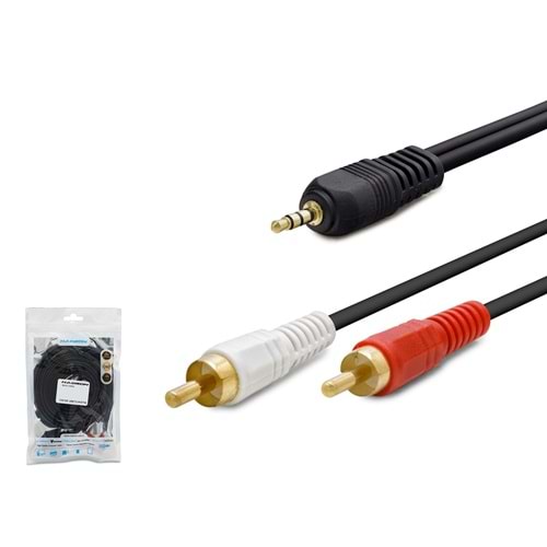 3.5 MM. Aux To 2Rca Ses Kablosu 1.5 M Platoon PL-8581