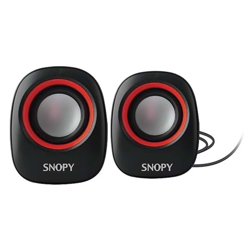 Hoparlör Speaker 1+1 Snopy SN-120 Siyah-Kırmızı
