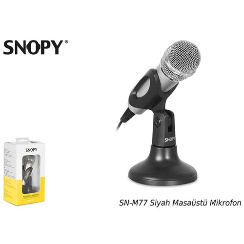 Mikrofon Masaüstü Ve El Snopy SN-M77 Siyah