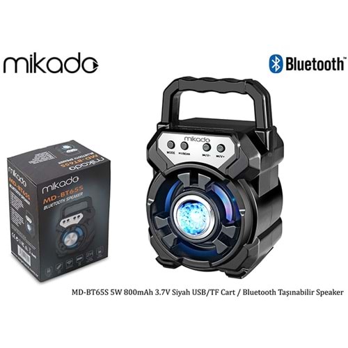 Müzik Kutusu Fm-Bluetooth-Usb-Sd Mikado MD-BT65S Siyah
