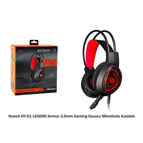 Kulaklık Mikrofonlu Oyuncu Ledli Hytech HY-G1 LEGEND Kırmızı