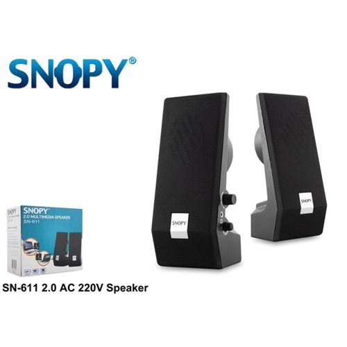 Hoparlör Speaker 1+1 AC 220V Snopy SN-611 Siyah