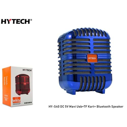 Hoparlör Müzik Kutusu Fm-Bluetooth-Usb-Sd Hytech HY-S40 Mavi
