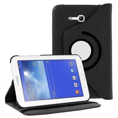 Tablet Kılıf Standlı Dönerli 7 İnçl Samsung Tab 3 Lite T110 Siyah
