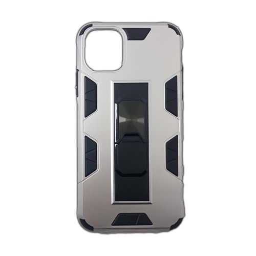 İphone 11 Pro Kılıf Standlı Yüzüklü Batch Silikon Gri