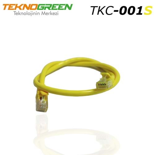 Ethernet Patch Kablo Cat 6 1 Metre Sarı Teknogreen TKC-001S