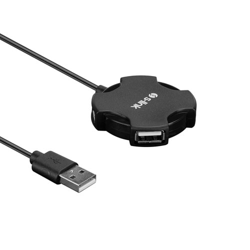 Usb Çoğaltıcı 4 Port Usb 2.0 S-link Swapp SW-U212 Siyah